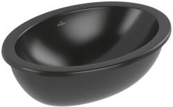 Villeroy & Boch Loop & Friends mosdótál 56x38 cm ovális alulról beépíthető fekete matt 4A5501R7 (4A5501R7)