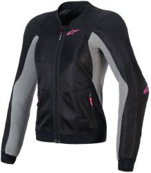 Alpinestars Geacă de motocicletă Alpinestars STELLA TROOP-AIR pentru femei negru-gri-roz fluo (AIM101-314)