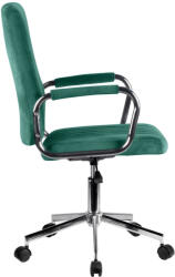 AKORD FD-24 Ergonomikus Irodai Szék Palackzöld Velúr (AKO-OCFD-24-BG)