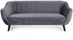  Elite Bársony Háromszemélyes Kanapé Szürke Wenge (SIG-ELITE3V14SZ)