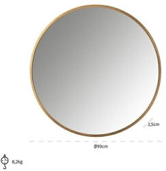 Richmond Maesa Vintage Kerek Fali Tükör Arany 90cm (KHM--MI-0047)