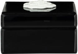  Richmond Lune Ékszertartó Doboz Fekete Fehér Rózsával (KHM--JB-0056)