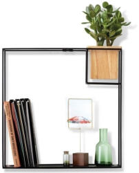 Umbra Cubist Large Fém-Fa Fali Polc Fekete (KHM-470754-427) - platinashop