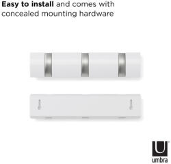  Umbra Flip 3 Fehér Összecsukható Fali Fogas (KHM-318853-660) - platinashop