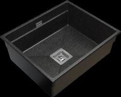 Gamma Decor 6050, 1 rekeszes gránit mosogató 600x500x220 mm, fekete arany pöttyökkel, GMA-ZLE000112 (GMA-ZLE000112)