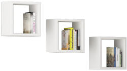 AKORD K Fali Polc Szett 25x25cm Fehér Laminált 3db (KPKPPOLBIA001)