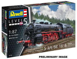 Revell Express Loco S3/6 BR 18(5) with Tender (62168) 1: 87 makett készlet kiegészítőkkel (62168)