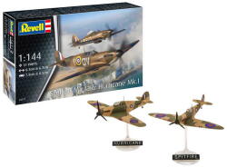 Revell Supermarine Spitfire Mk. Ia & Hawker Hurricane Mk. I 1: 144 (03771) makett repülő (03771)