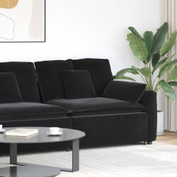 vidaXL fekete moduláris kanapé karfás végmodul párnákkal 100 cm (4104404) - valora