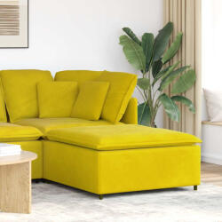 vidaXL sárga moduláris kanapé lábzsámoly modul 100x100x48 cm (4104495) - valora