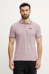 Helly Hansen poló rózsaszín, férfi, sima - rózsaszín XL