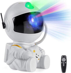MH Protect Astronaut LED projektor - csillagos égbolt és galaxis éjszakai fény lézeres effekttel, távirányítóval