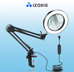Izoxis Fekete nagyító LED világítással Izoxis
