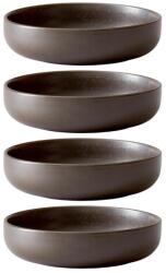 Audo CPH Négy darab sötétbarna-szürke porcelán mélytányér készlet AUDO ÚJ NORM 13, 5 cm (AU-71176-000697)
