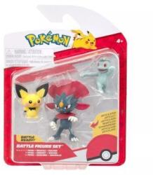 Jazwares Pokémon: 3 db-os figura csomag - Pichu, Machop, Weavile (PKW4083) - ejatekok