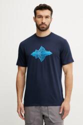 Helly Hansen t-shirt SKOG RECYCLED GRAPHIC sötétkék, férfi, nyomott mintás, 63082 - sötétkék XL