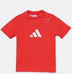 Adidas gyerek póló piros, nyomott mintás, JD6014 - piros 116