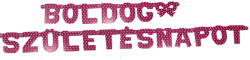 Mezőfi Team Kft Fűzér (Boldog születésnapot) magenta pöttyös