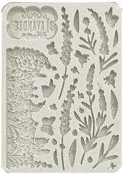  Szilikon öntőforma A5 - Levendula elemek - gipszkiöntéshez és öntőformázáshoz