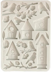  Szilikon öntőforma A5 - Madáretetők és madárkák - papelito