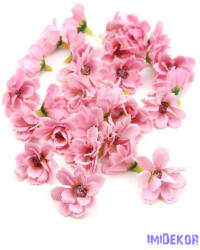  Dekor selyemvirág fej 4, 5cm 30db/csomag - Rózsaszín