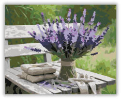  Levendulacsokor a Kerti Padon - számfestő készlet