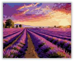  Levendulamező Alkonyatban - számfestő készlet