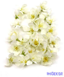  Dekor selyemvirág fej 5, 5cm 28db/csomag - Fehér