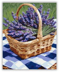  Levendulacsokor Piknikkosárban - számfestő készlet