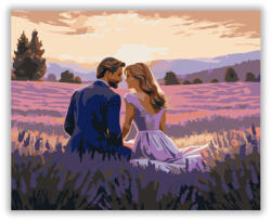  Romantikus Pár a Levendulamezőn - számfestő készlet