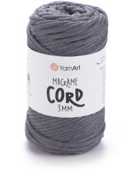  MACRAME CORD zsinór fonal, 3mm - Szürke - 774