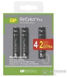 EMOS GP ReCyko+ Pro nagy tartósságú NiMH tölthető akku (AAA) méretű 800mAh 4+2 DB (B2218V)