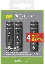 EMOS GP ReCyko+ Pro nagy tartósságú NiMH tölthető akku (AA) méretű 2000mAh 4+2 DB (B2220V)