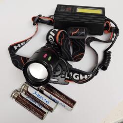 Ledszaki EXTRA fényerő P90 (4x creeLED) vízálló, fejlámpa. 7W 600Lumen 3db 18650 akkuval (BL-T20-P90)