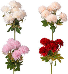 Valex Decor Krizantém selyemvirág csokor, 7 ágú, 42cm magas, virágfej: 9cm - 30db-os mix (LD023)