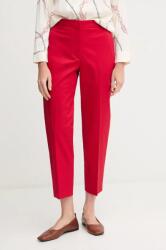 Tommy Hilfiger nadrág női, piros, magas derekú egyenes, WW0WW40504 - piros 42