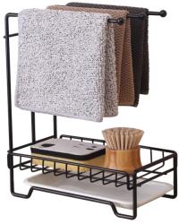 LIVIT Organizator bucatarie Livit, Artima, metal, negru, 15 x 24 x 30 cm Uscator vase