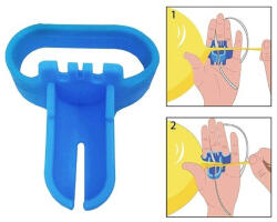 Flippy Dispozitiv de Legat Baloane, Flippy, din Plastic, pentru Mana, 6.5 x 5.5 cm, Albastru (teo-127370)