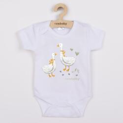 NEW BABY Body pentru copii cu imprimeu New Baby Husičky - mânecă scurtă, mărime 86 (12-18lr)