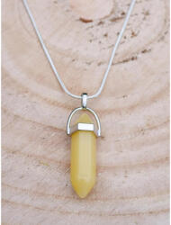  Krémszínű Jáde ásvány Kúp Medál