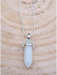  Fehér Jáde ásvány Kúp Medál