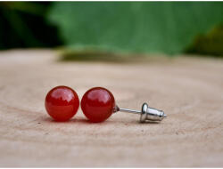  Vörös Achát ásvány Fülbevaló