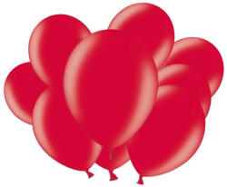 PartyDeco Erős fémes piros latex lufik 30 cm 10 db