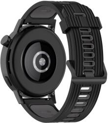 Techsuit - Óraszíj 20mm (W002) - Samsung Galaxy Watch 4/5/Active 2, Huawei Watch GT 3 (42mm)/GT 3 Pro (43mm) - Fekete