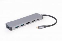 Gembird USB Type-C 3az1-ben multi-port adapter (Hub + HDMI + PD) (A-CM-COMBO3-03)