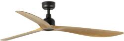 Faro Barcelona FARO 34360WT - Ventilator de tavan OUTWOOD L, maro/negru, Ø 150 cm WT IP44 + cu telecomandă (FA34360WT)