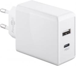 Goobay hálózati töltő USB-C / USB-A 28W fehér (44961) (44961)