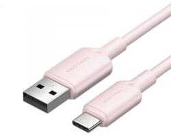 Vention USB 2.0 A - USB-C kábel 3A 2m rózsaszín (CTQPH)