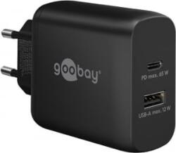 Goobay USB-C / USB-A 65W hálózati töltő fekete (65409 ) (65409)