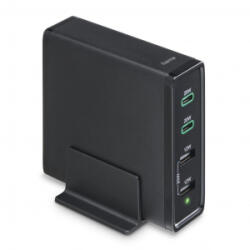 Hama 2xUSB-C, 2xUSB-A hálózati töltőállomás 60W fekete (00201628)